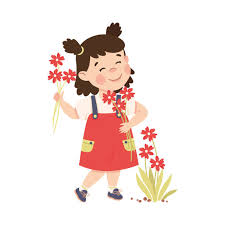 Behind the flowers